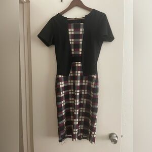Plaid Short Sleeve Dress